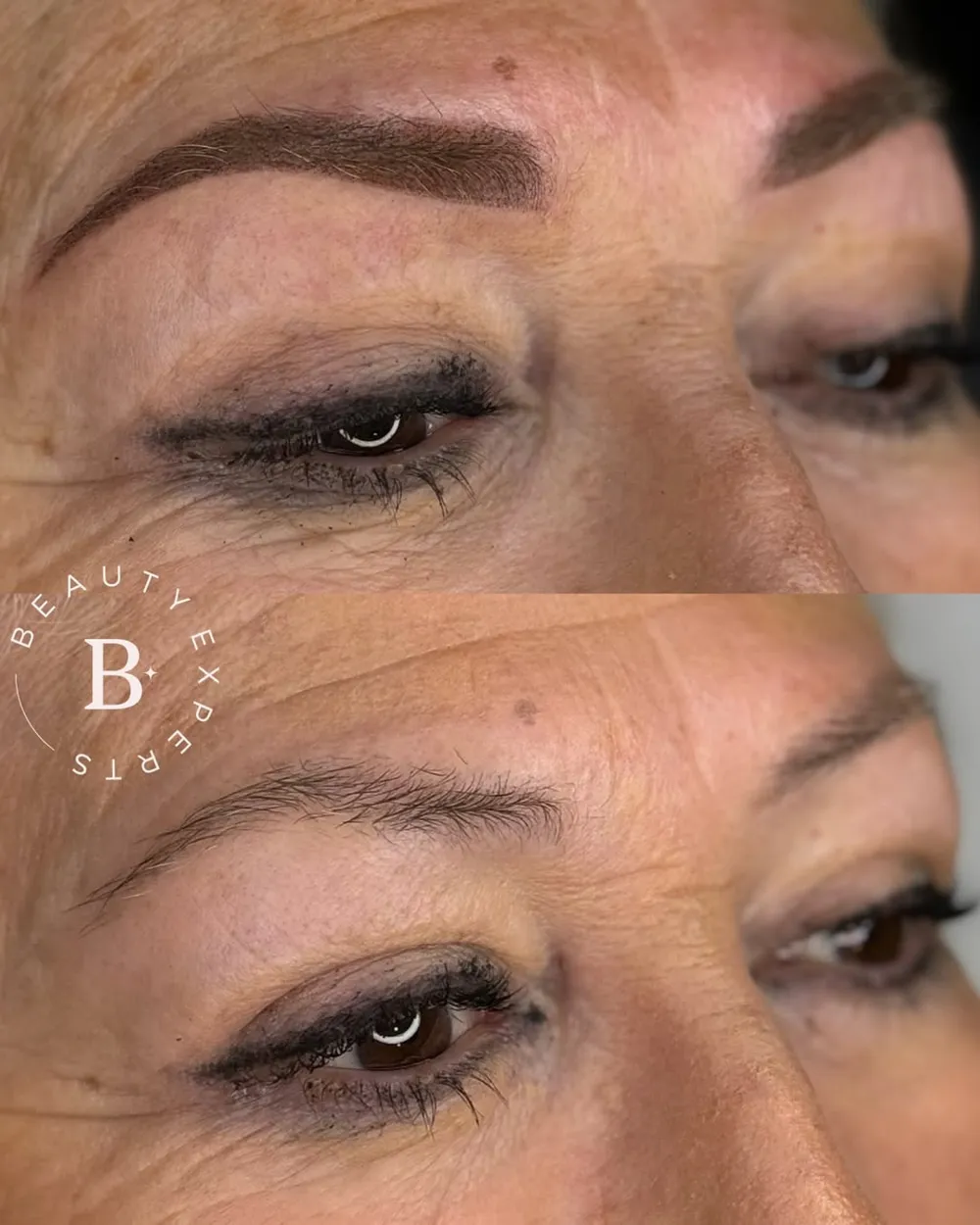 Antes y después de microblading pelo a pelo en Málaga