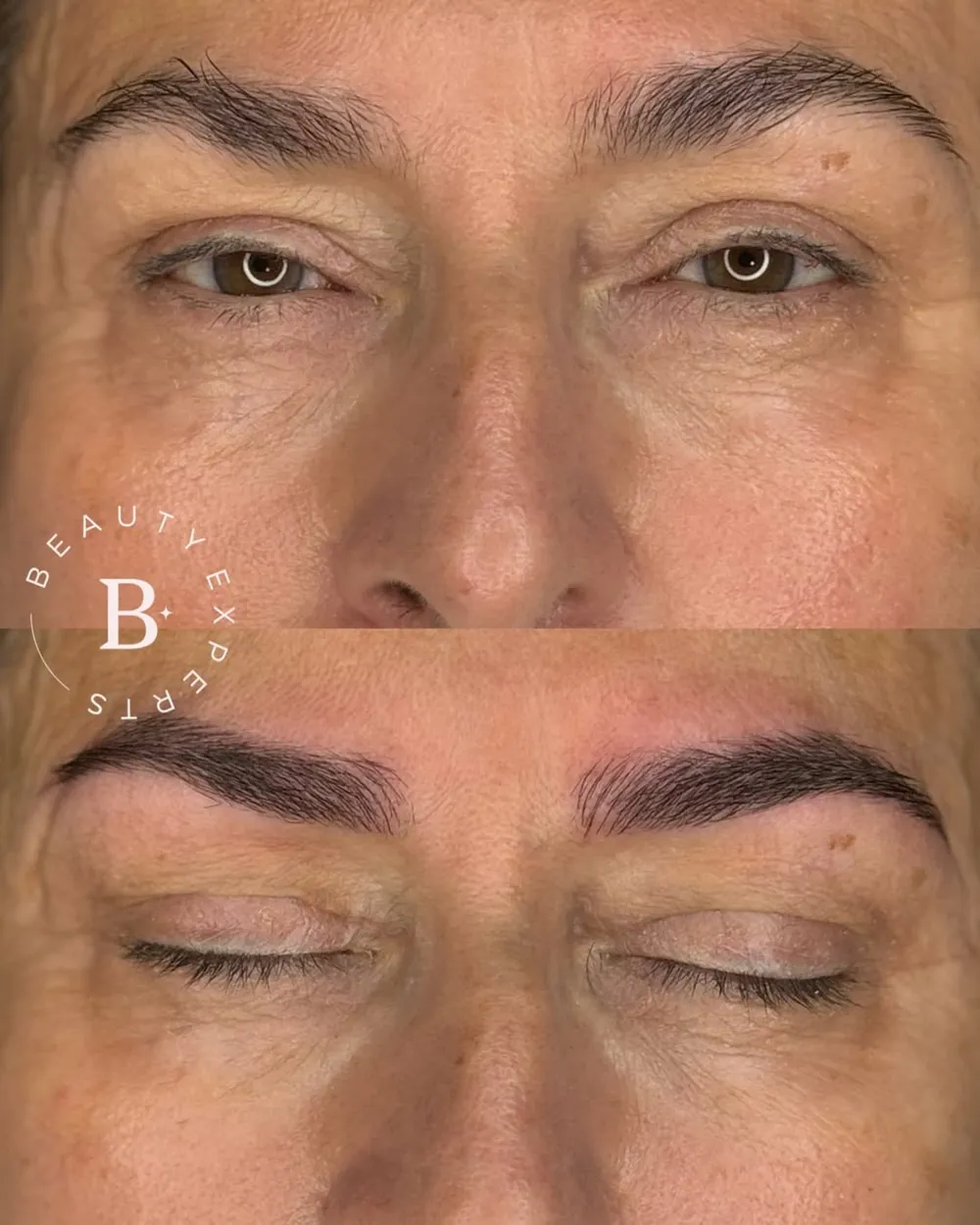 Antes y después de microblading pelo a pelo en Málaga