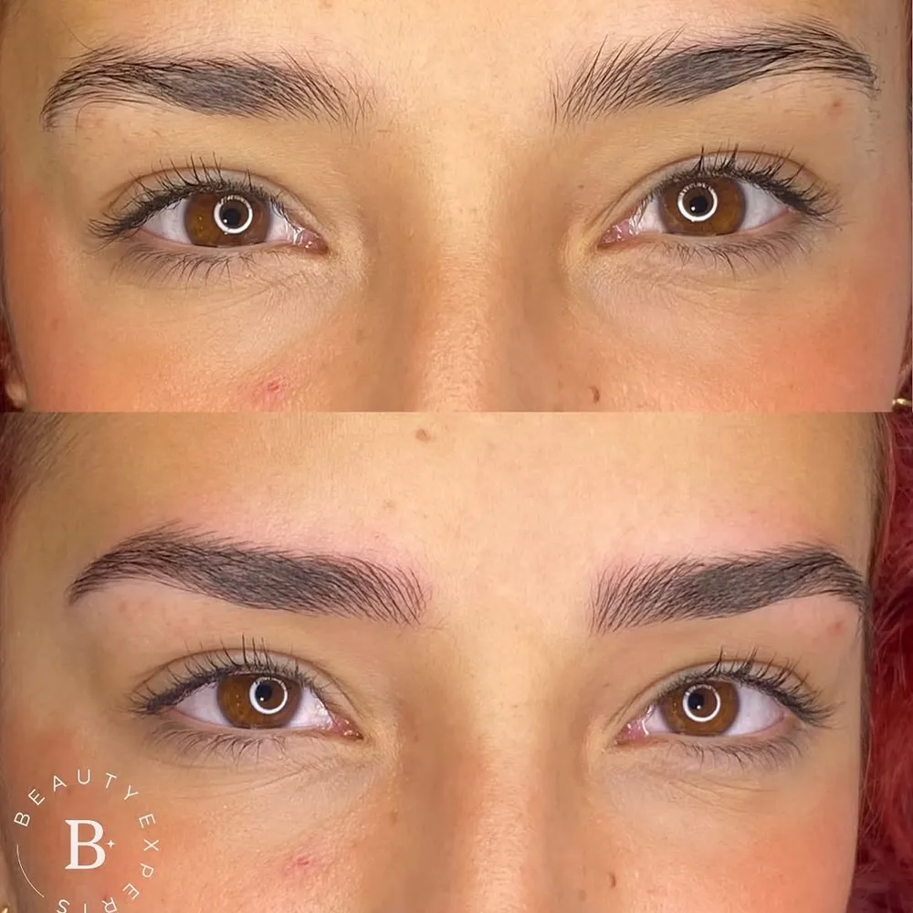 Antes y después de microblading pelo a pelo en Málaga