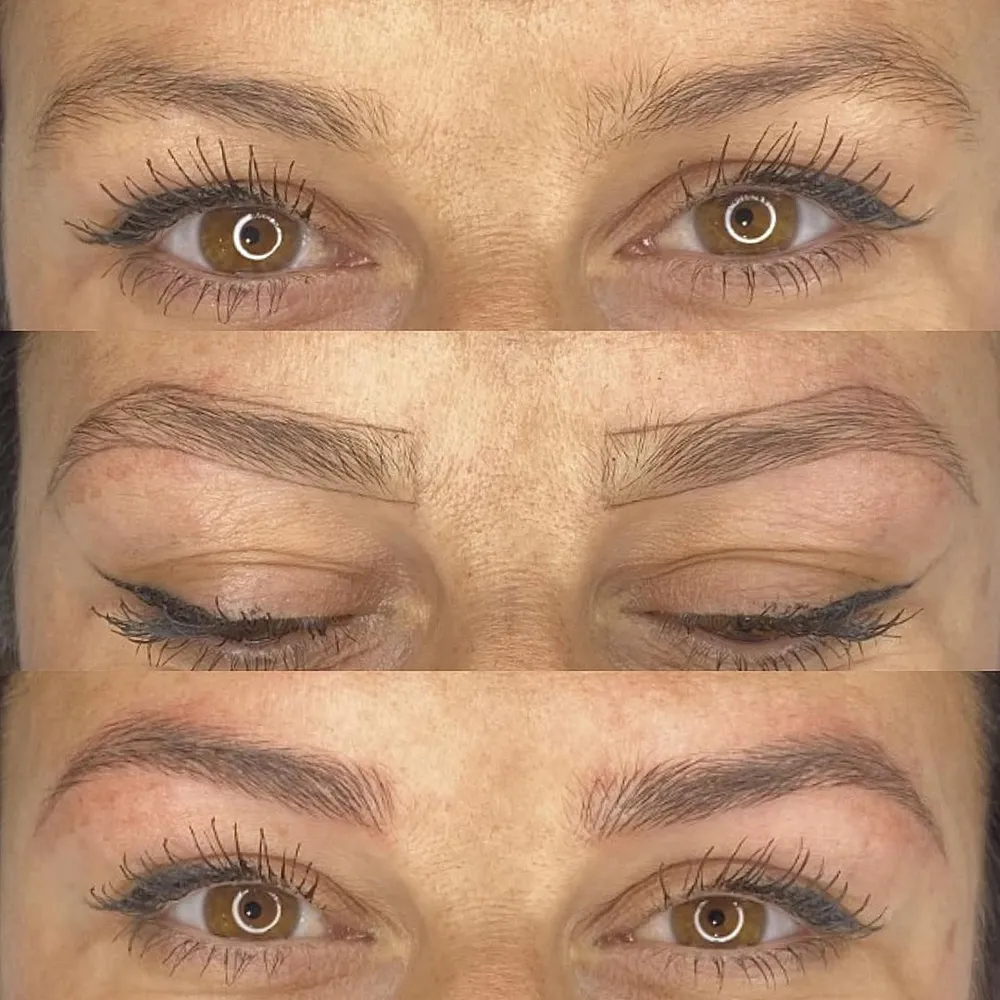 Antes, diseño y resultado de microblading pelo a pelo en Málaga