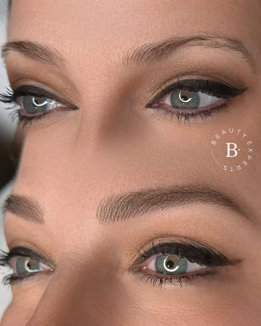 Antes y después de micropigmentación de cejas en Málaga